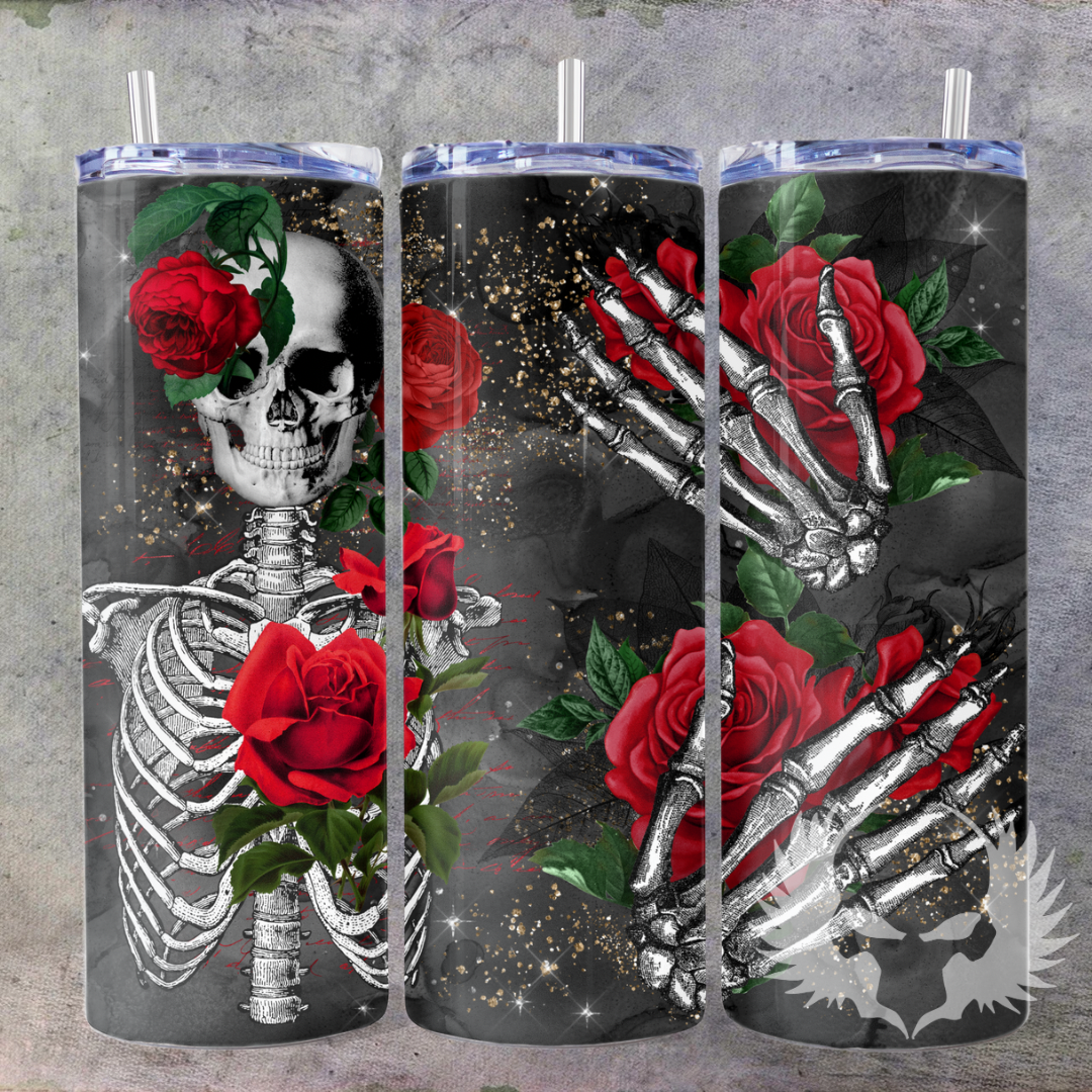 Skulls and Roses Tumbler