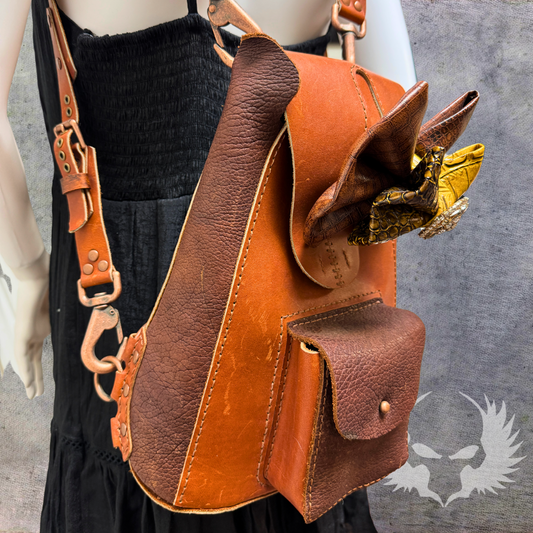 Leather Bow Backpack