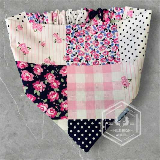 Floral and Plaid Dog Bandana